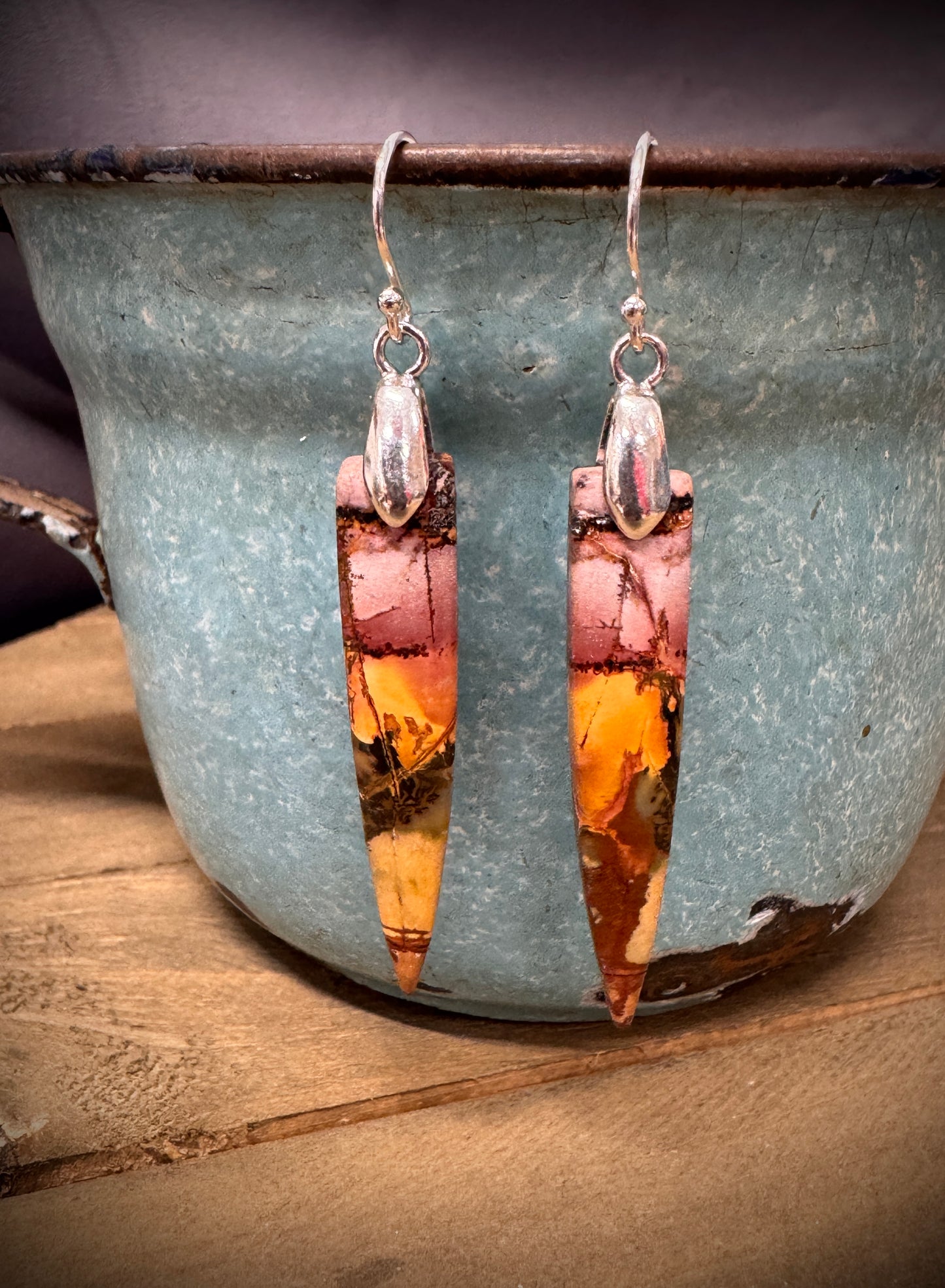 Red Creek Jasper Slab Earrings #9