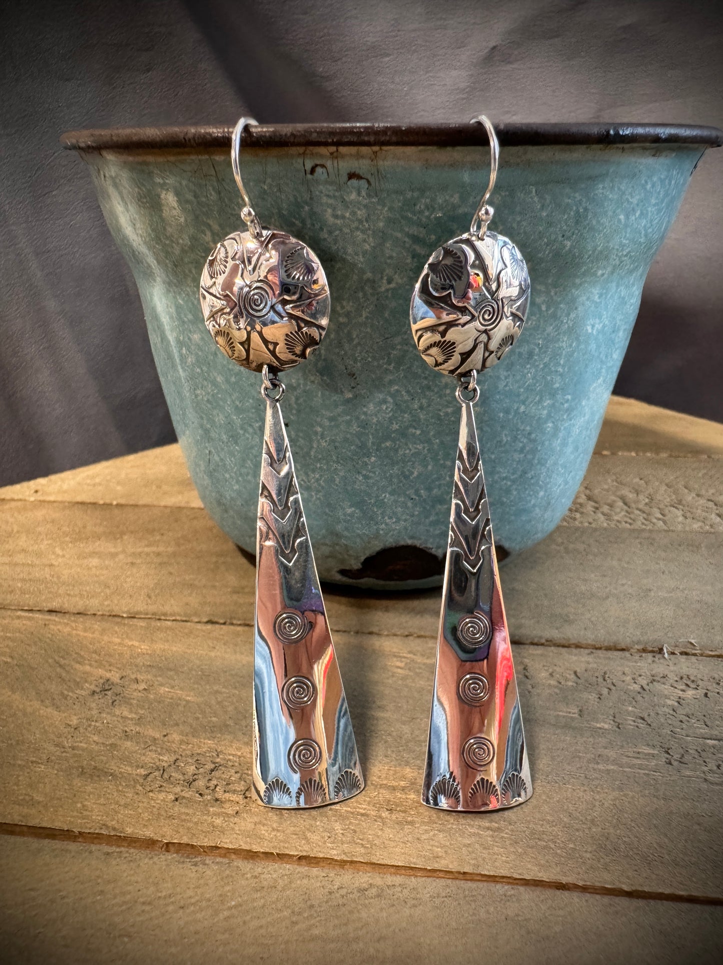 Long Southwest Dangle Earrings