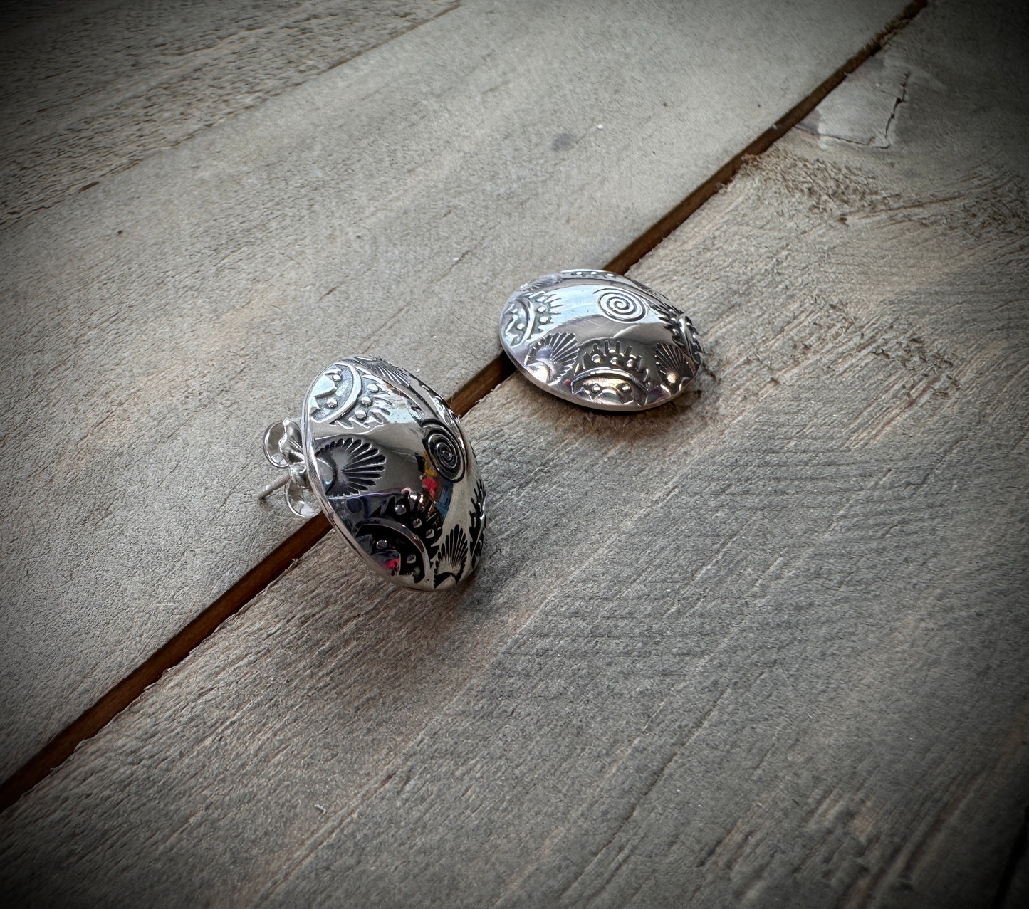 Southwest Button Earrings