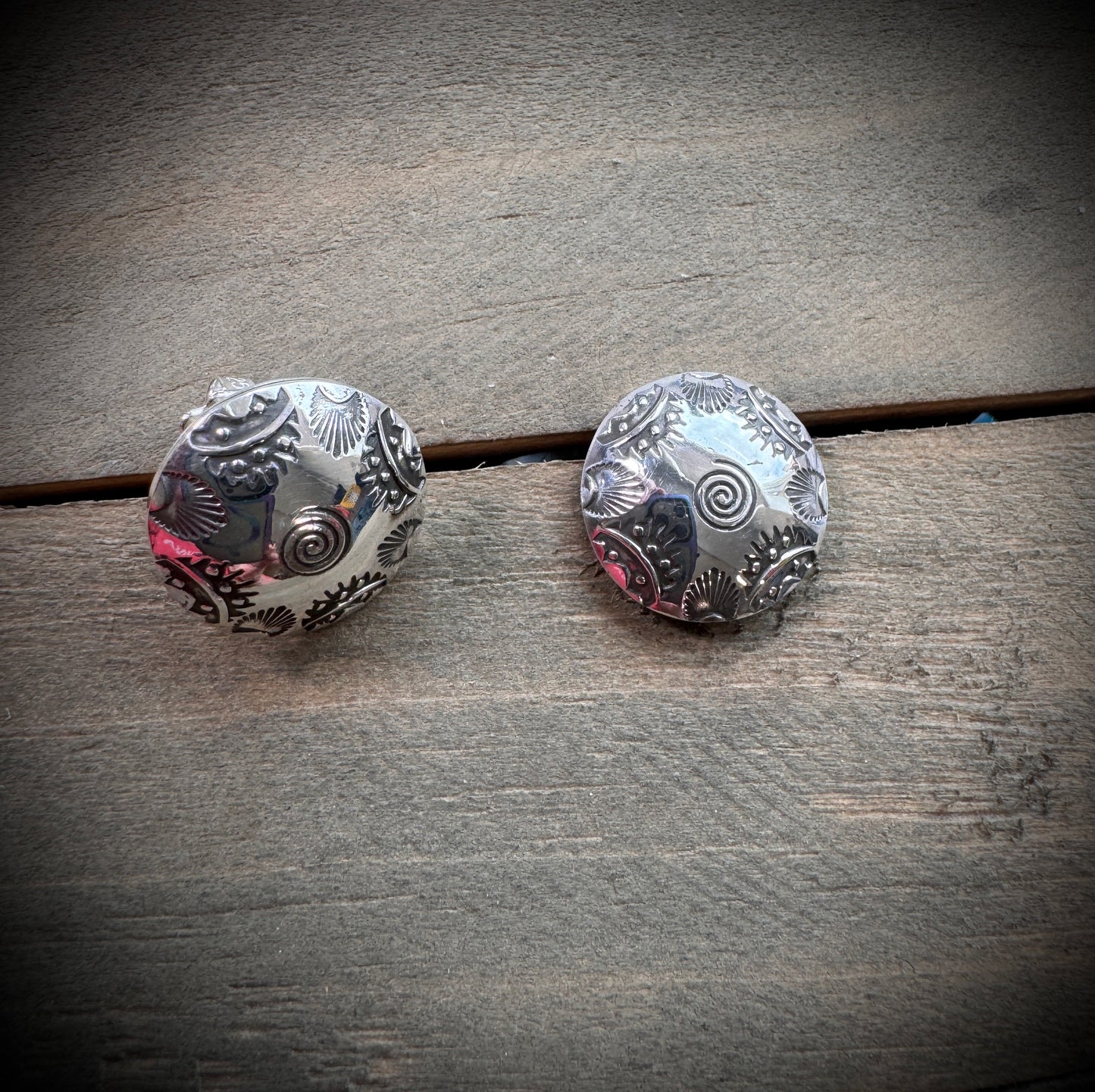 Southwest Button Earrings