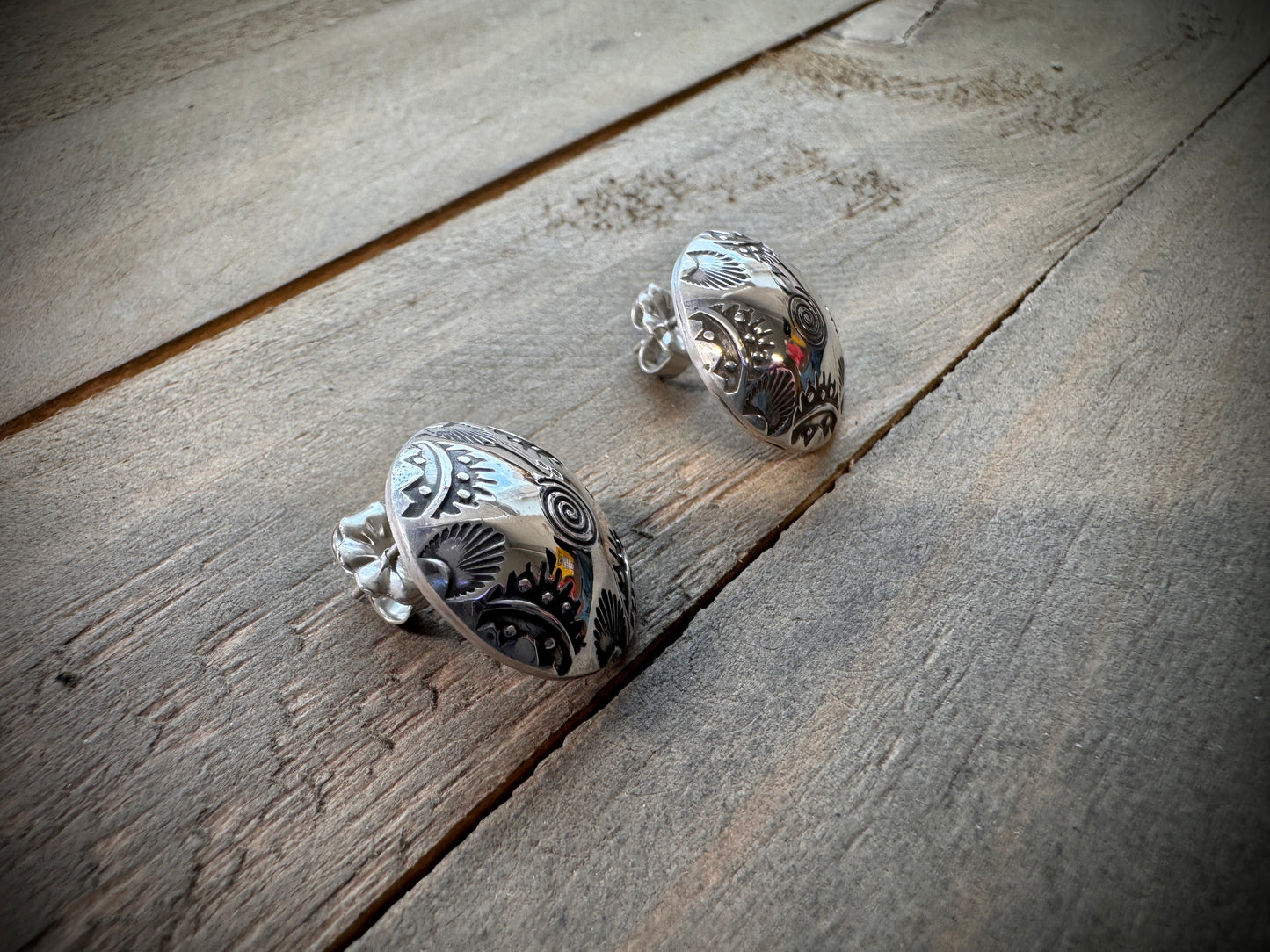Southwest Button Earrings