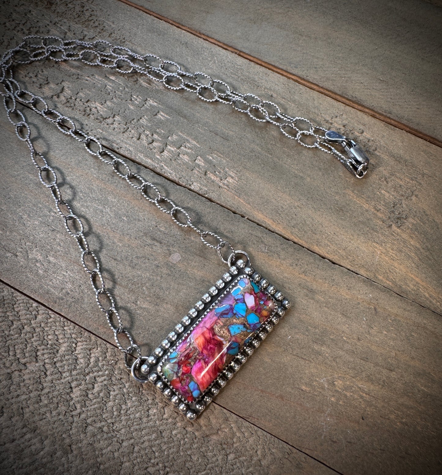 Turquoise and Spiny Oyster Bar Necklace