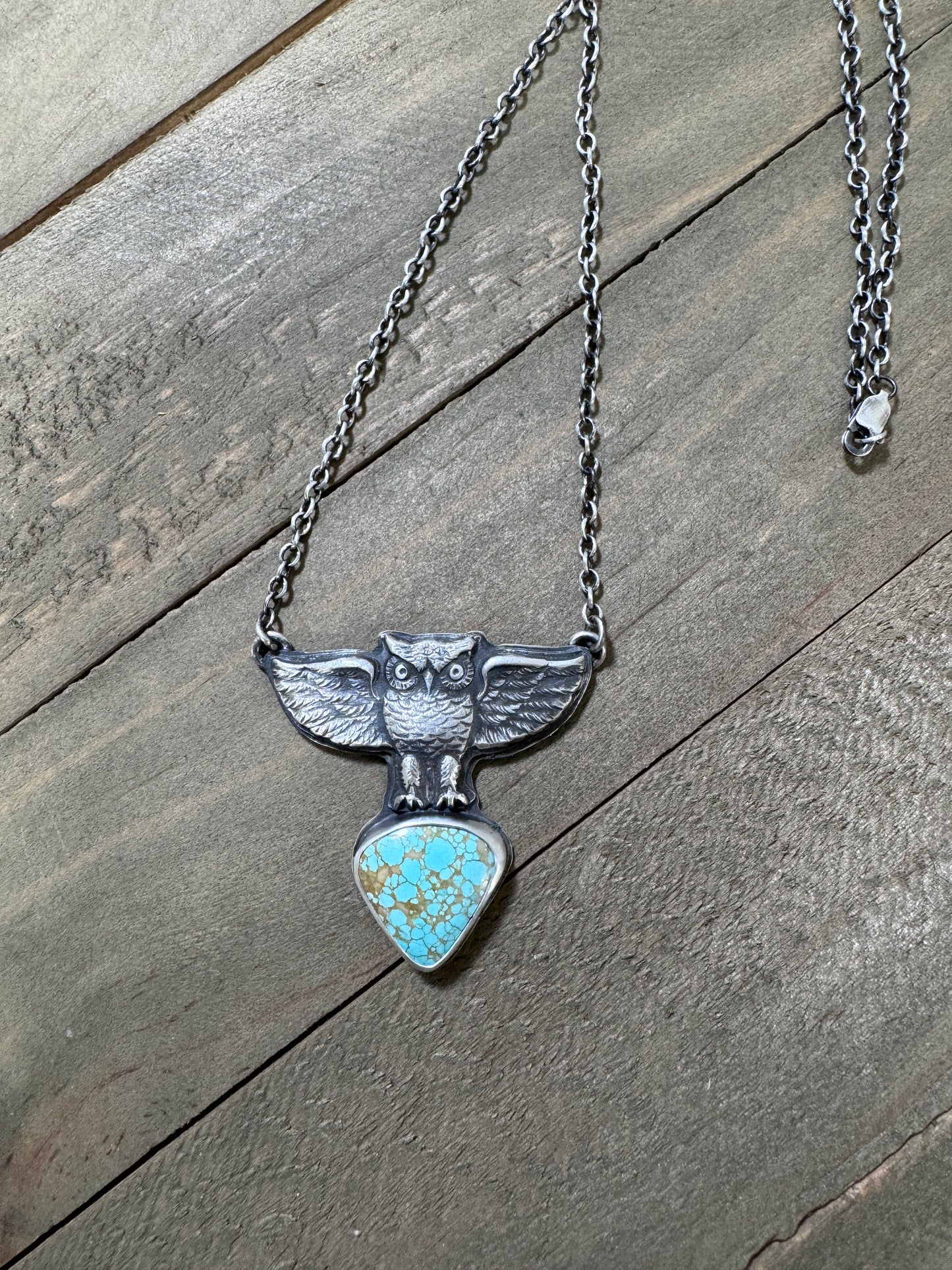 Wise Owl Turquoise Necklace