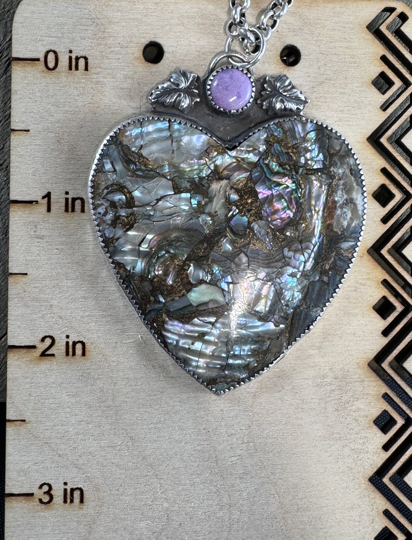 Mother Of Pearl Heart Necklace