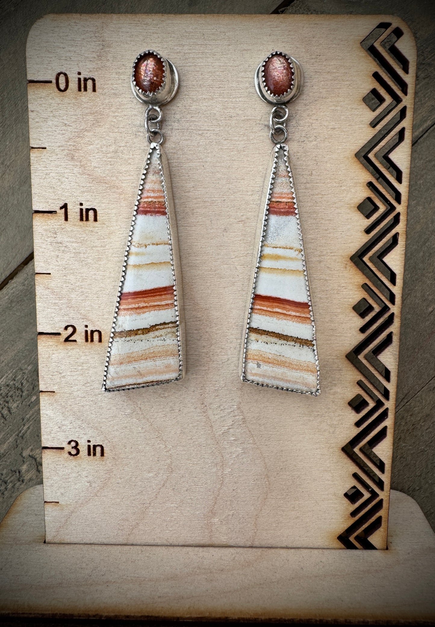Sunstone and Sahara Dunes Jasper Earrings