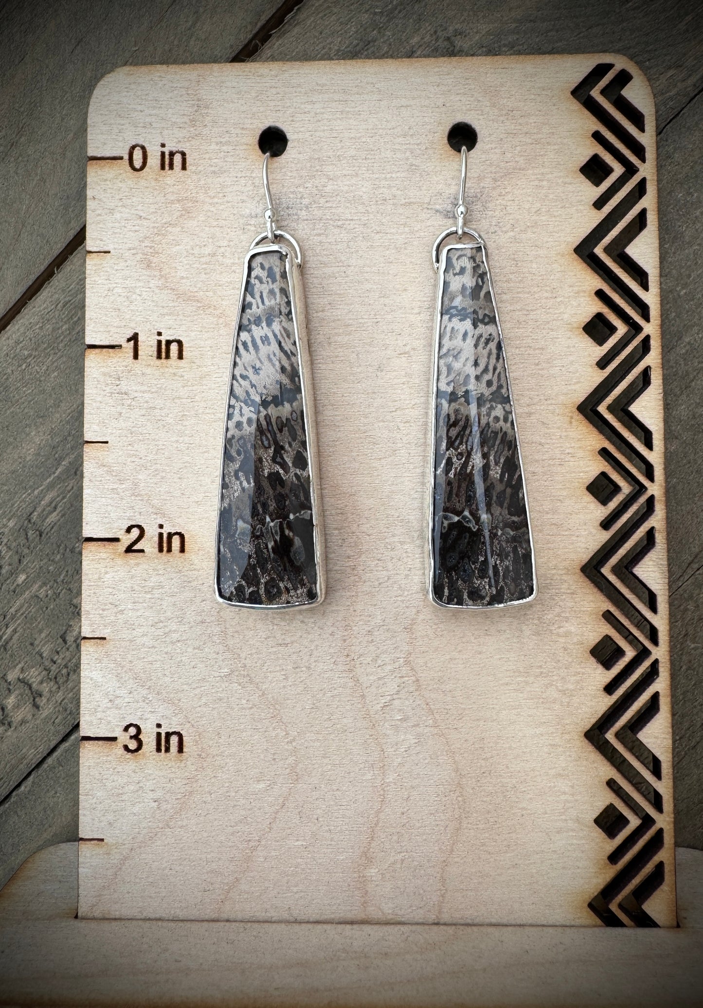 Fossilized Palm Root Earrings
