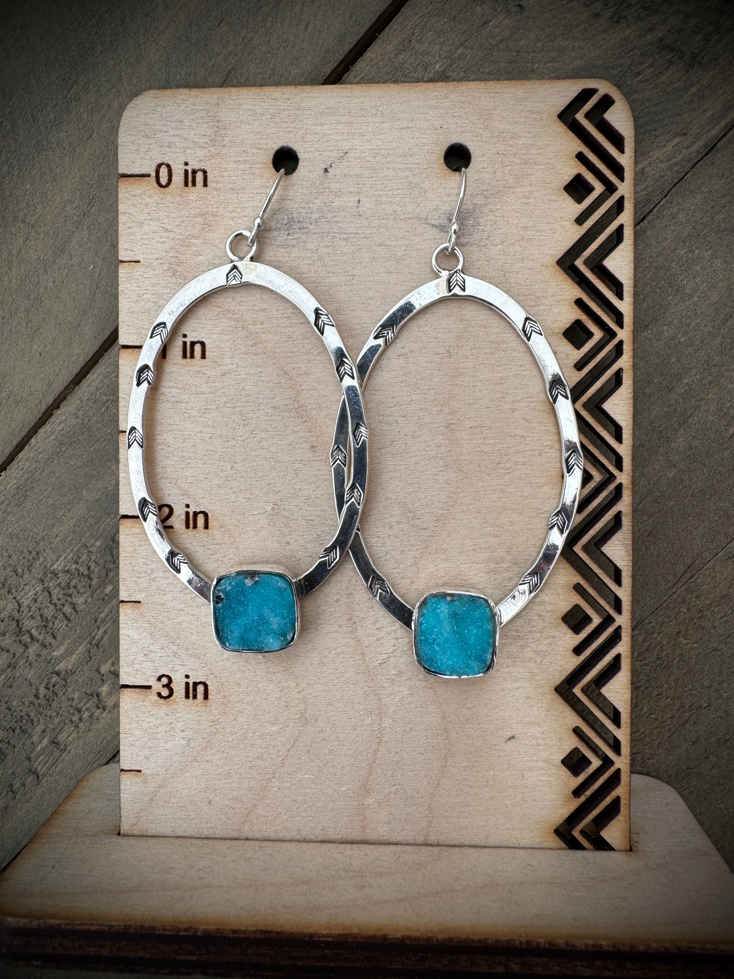 Chrysocolla Druzy Earrings