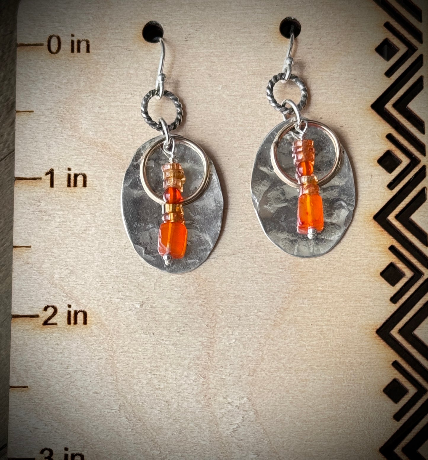 Citrine and Sunstone Bead Earrings
