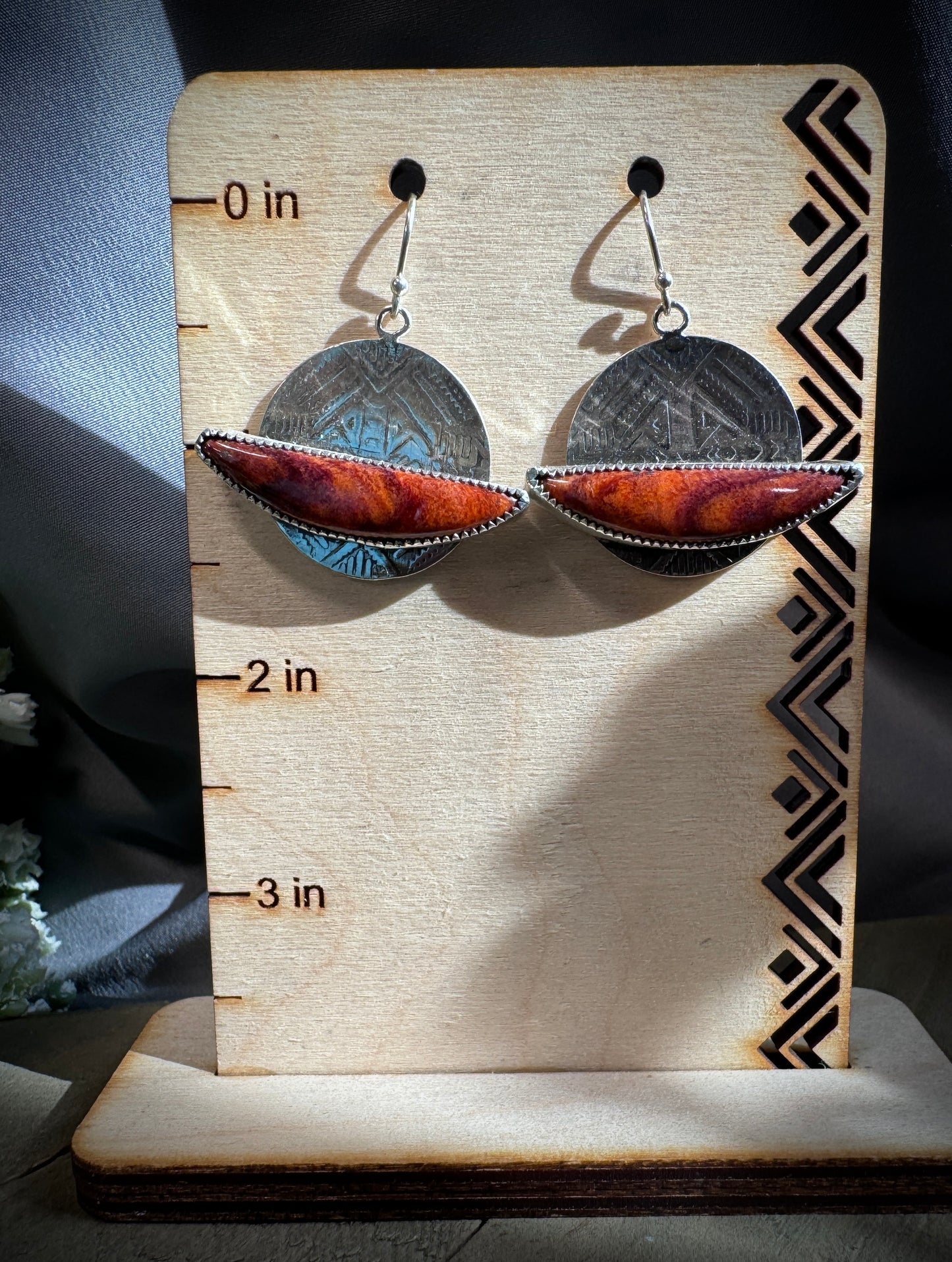 Contemporary Spiny Oyster Earrings