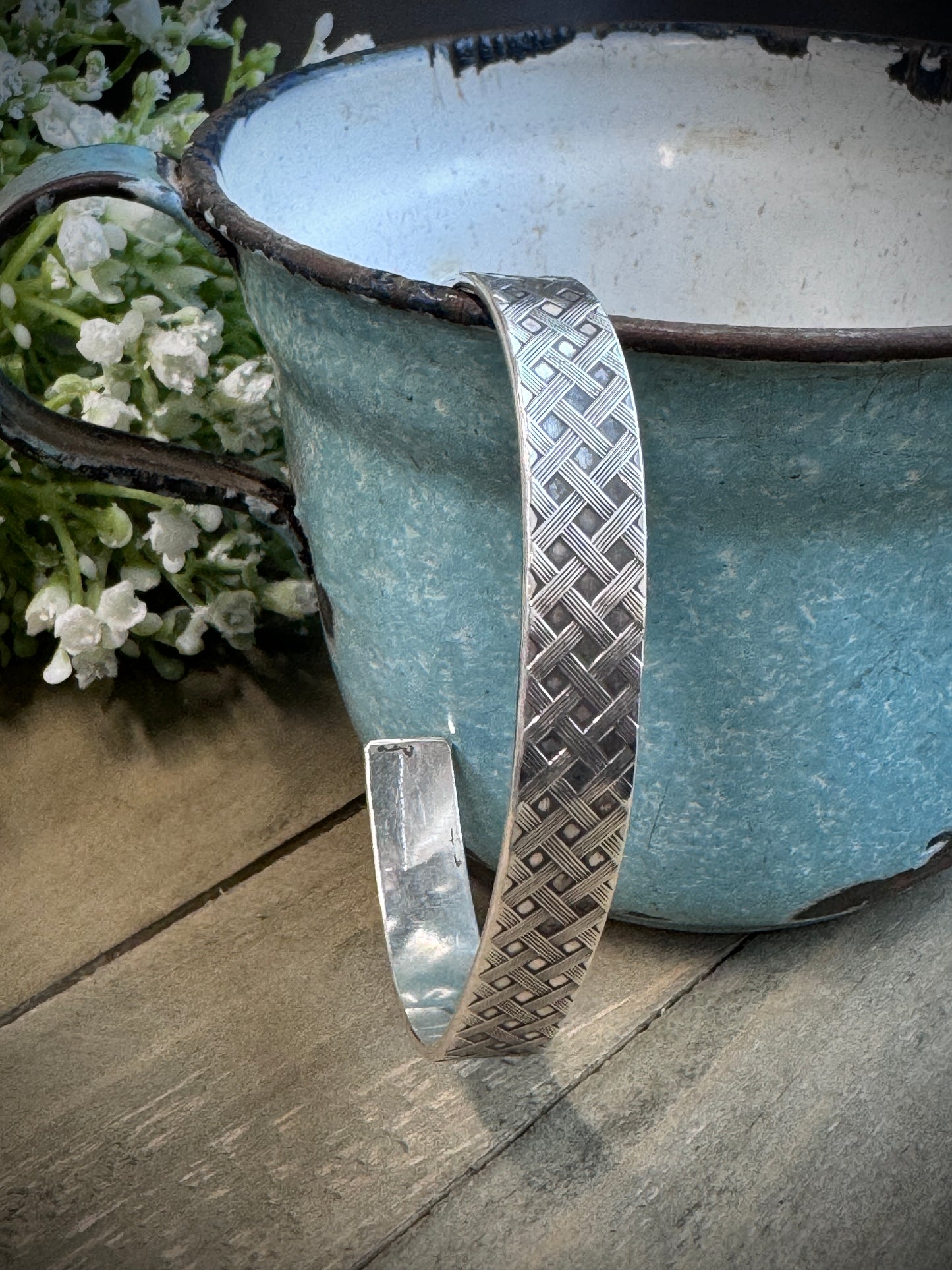 Basket Weave Cuff Bracelet