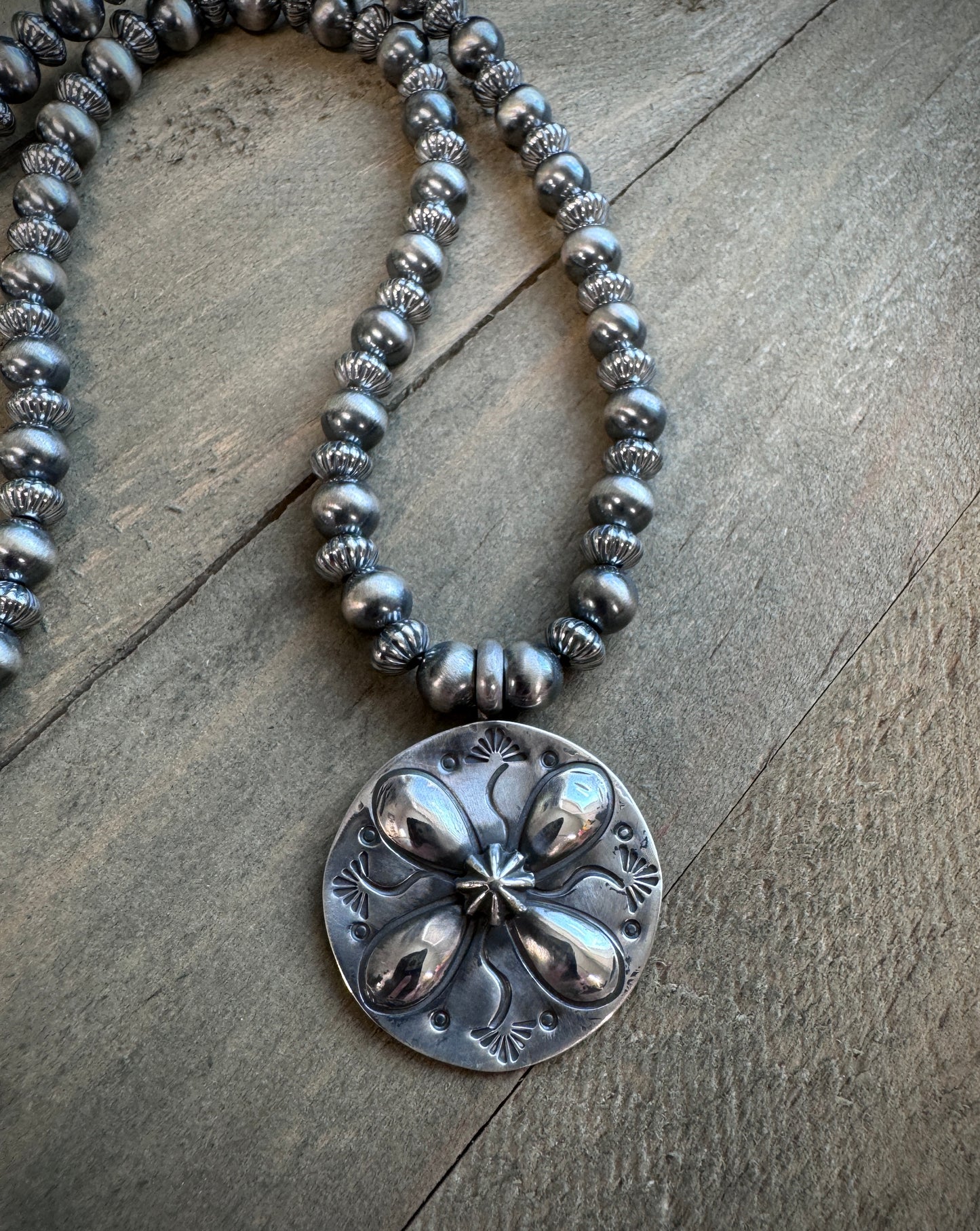 Sterling Silver Floral Necklace
