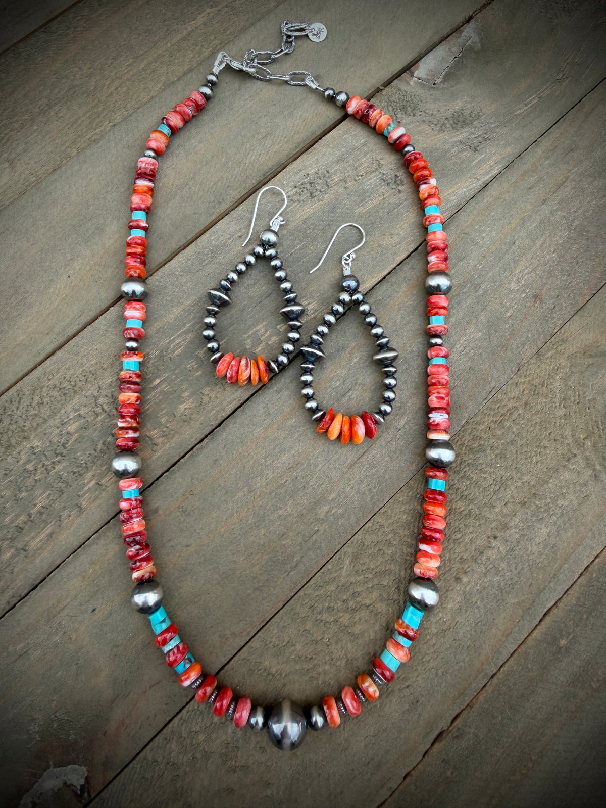Orange Spiny Oyster Necklace