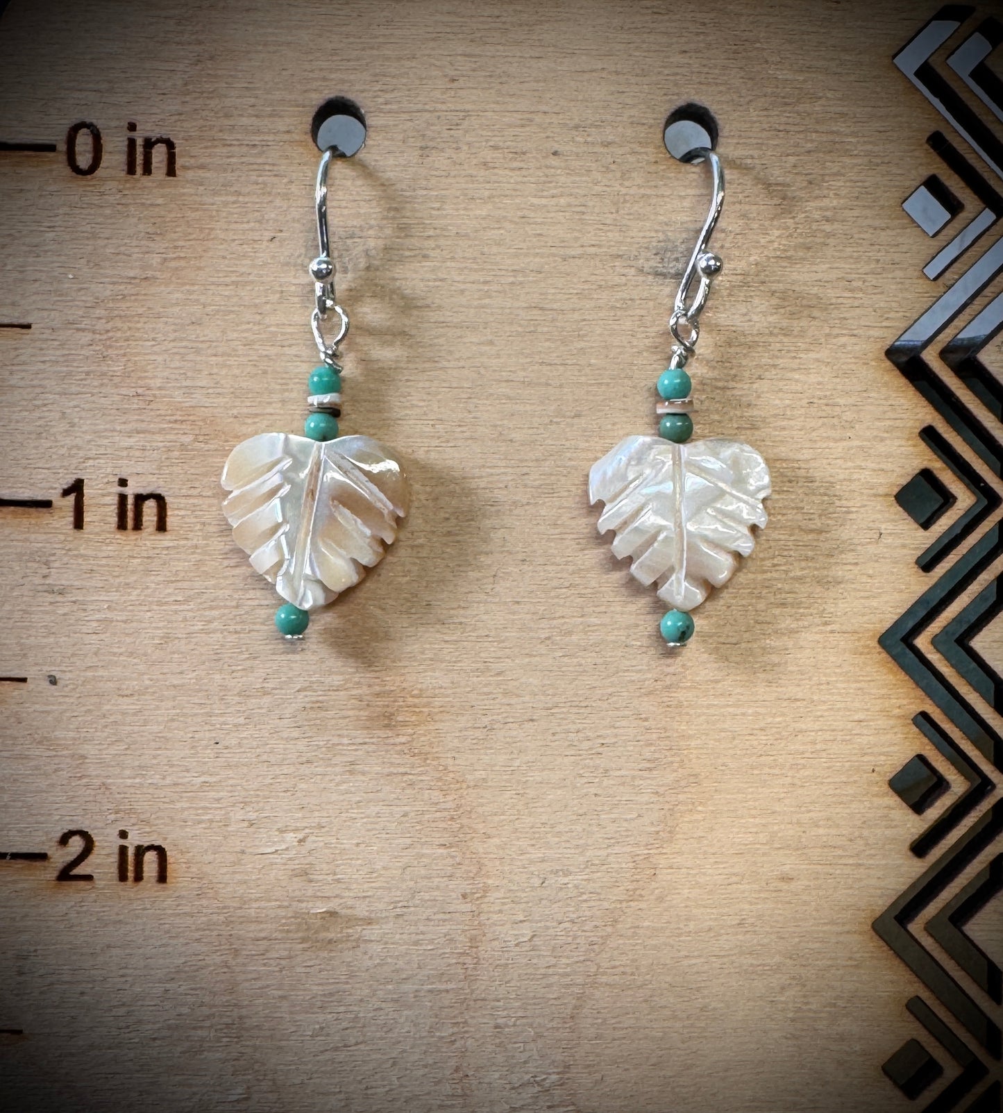 Mother of Pearl Leaf Earrings