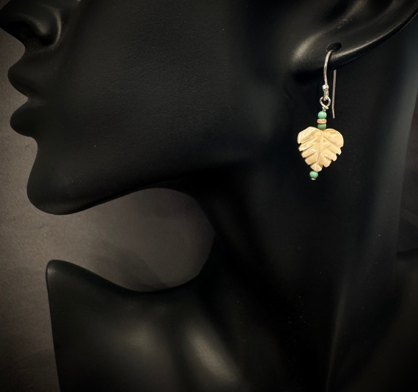Mother of Pearl Leaf Earrings