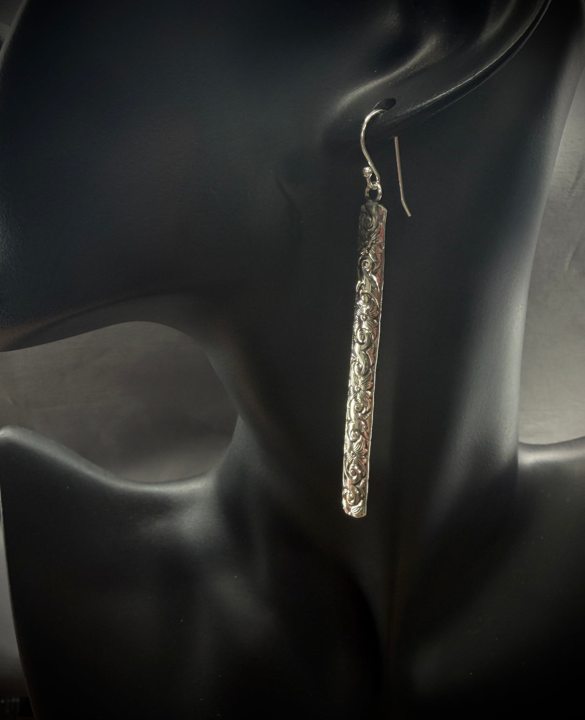 Long Western Tooled Earrings