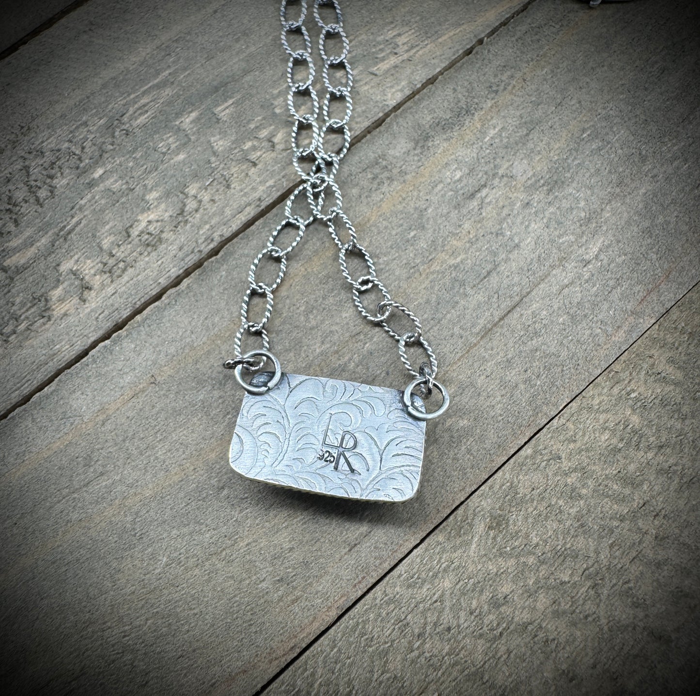 Turquoise Bar Necklace - Light Blue (Caddo Lake)