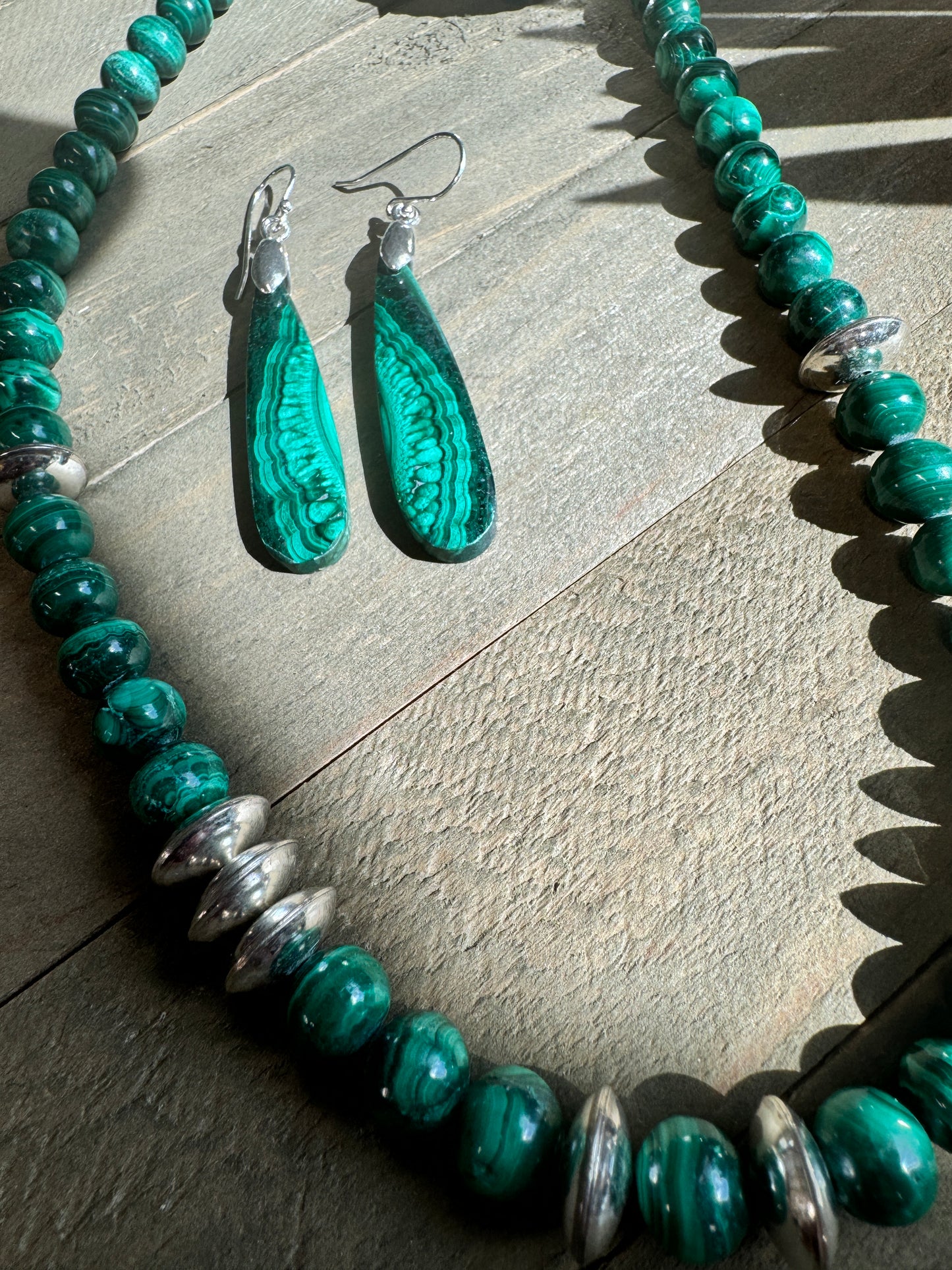Malachite Beaded Necklace