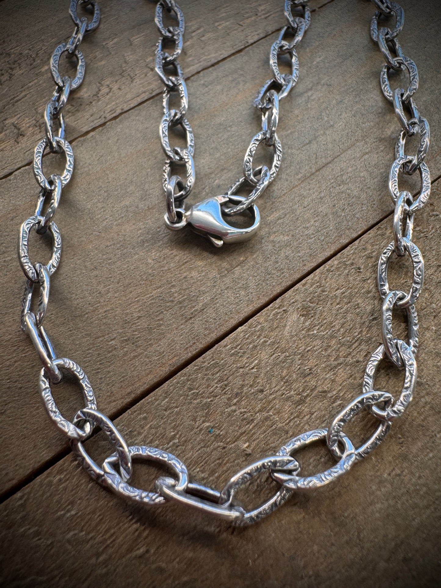 7mm Oxidized Oval Chain