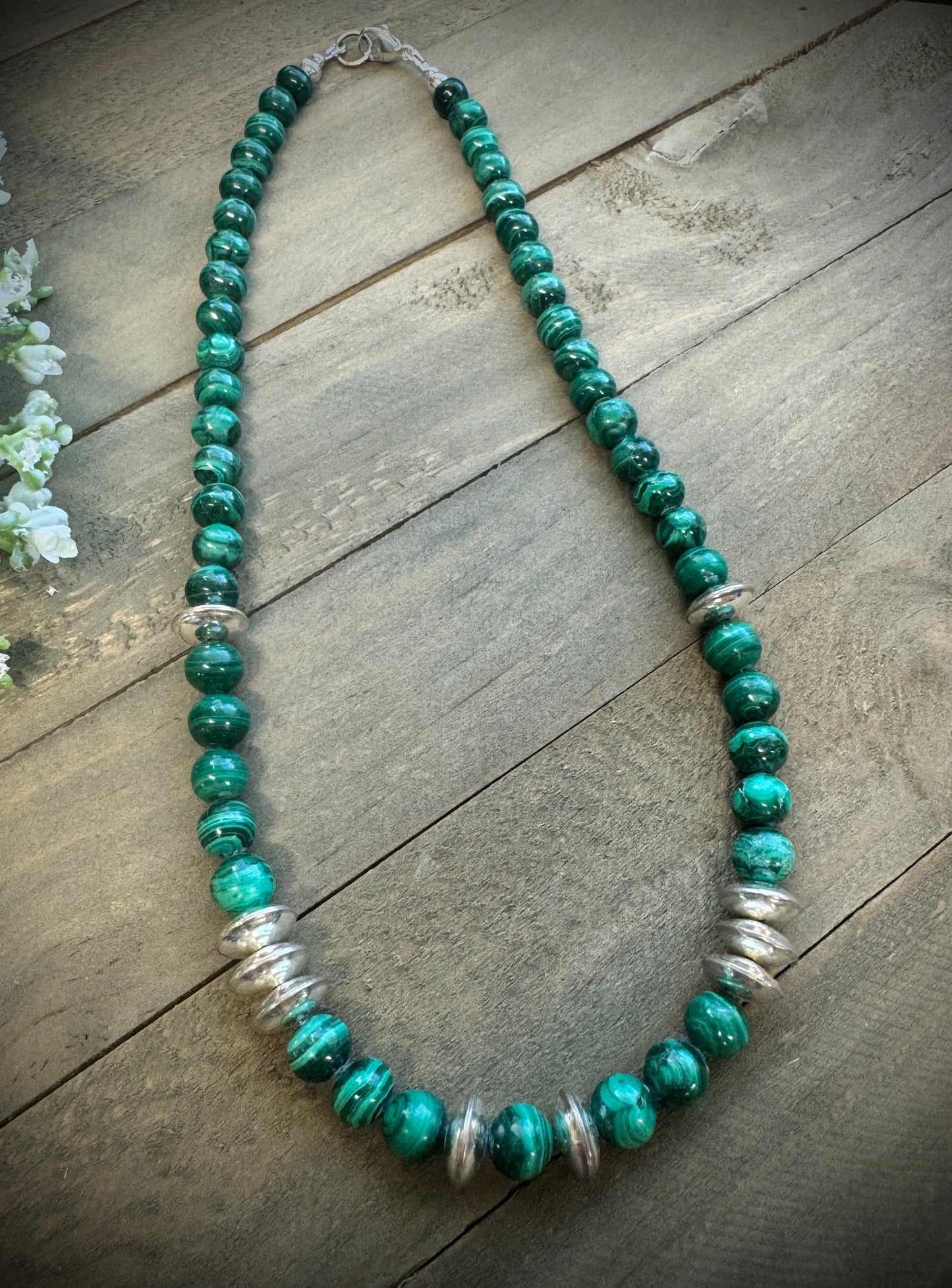 Malachite Beaded Necklace