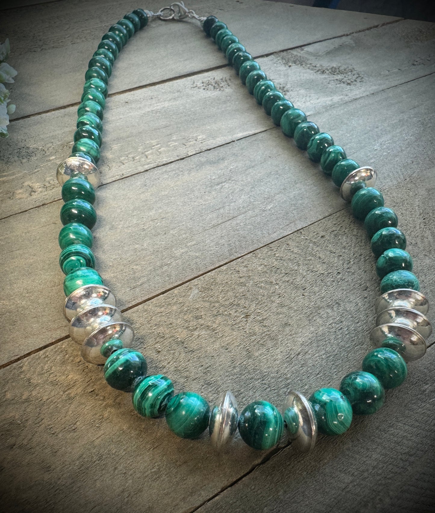 Malachite Beaded Necklace