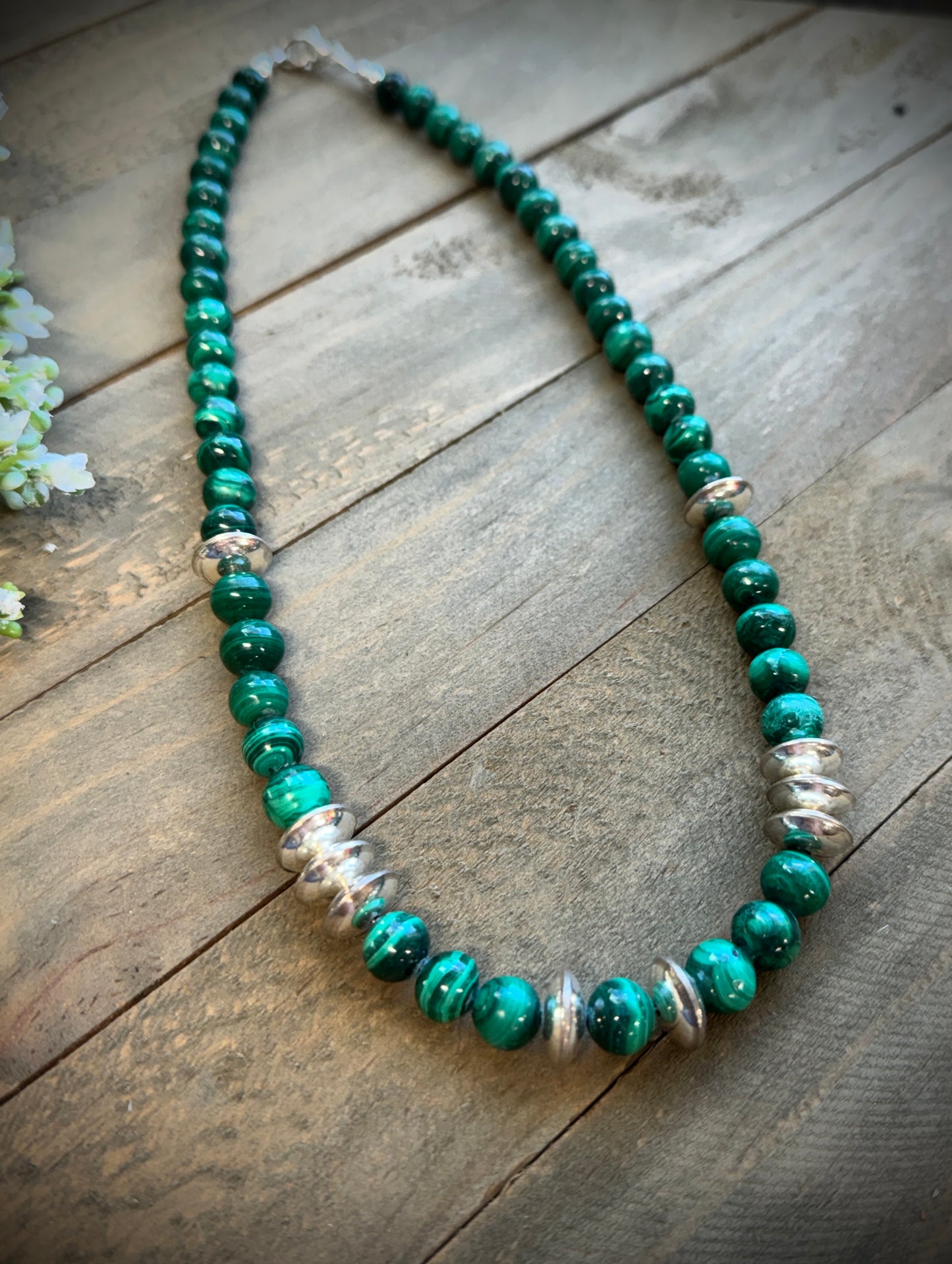 Malachite Beaded Necklace
