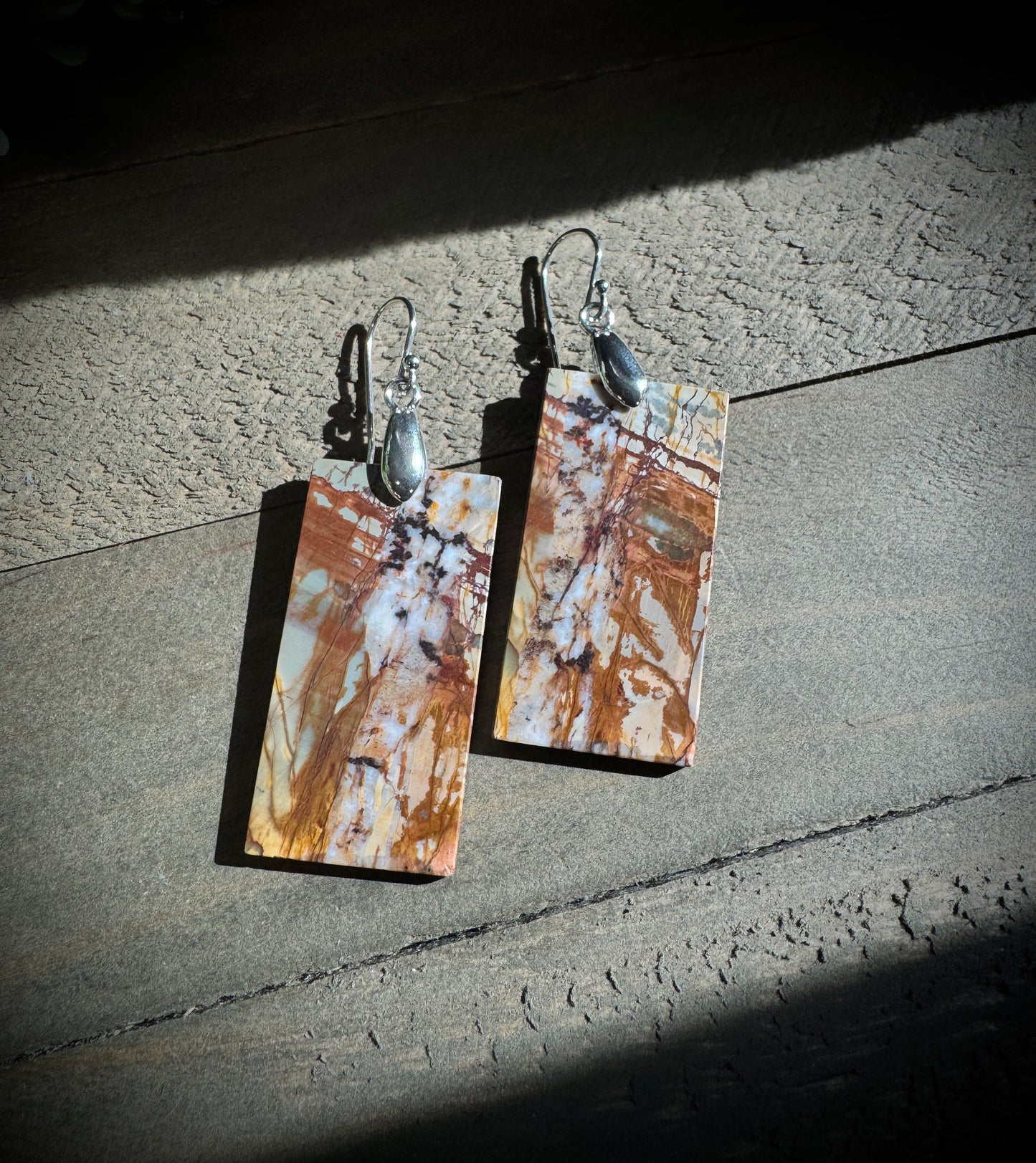 Red Creek Jasper Slab Earrings #2