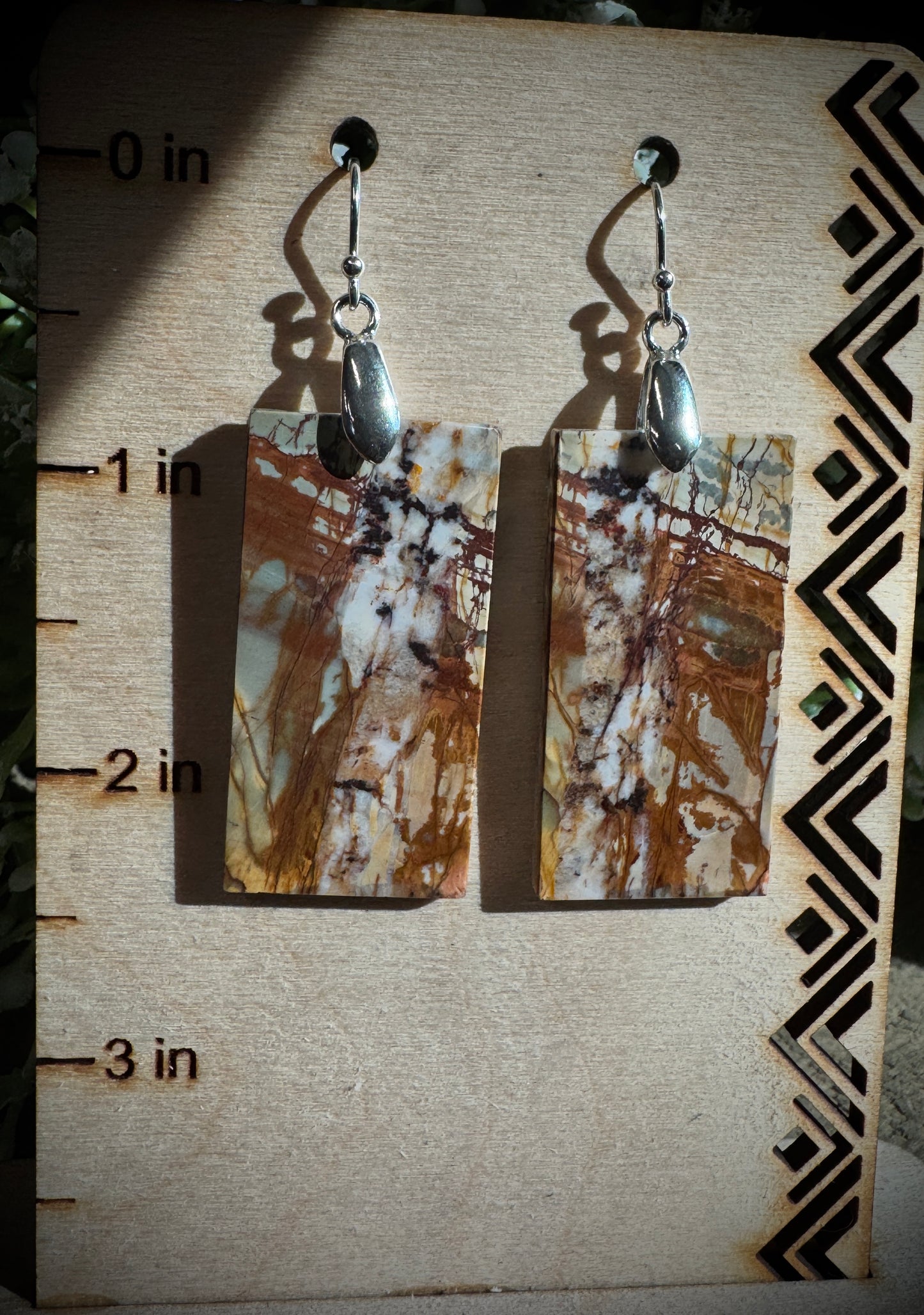 Red Creek Jasper Slab Earrings #2