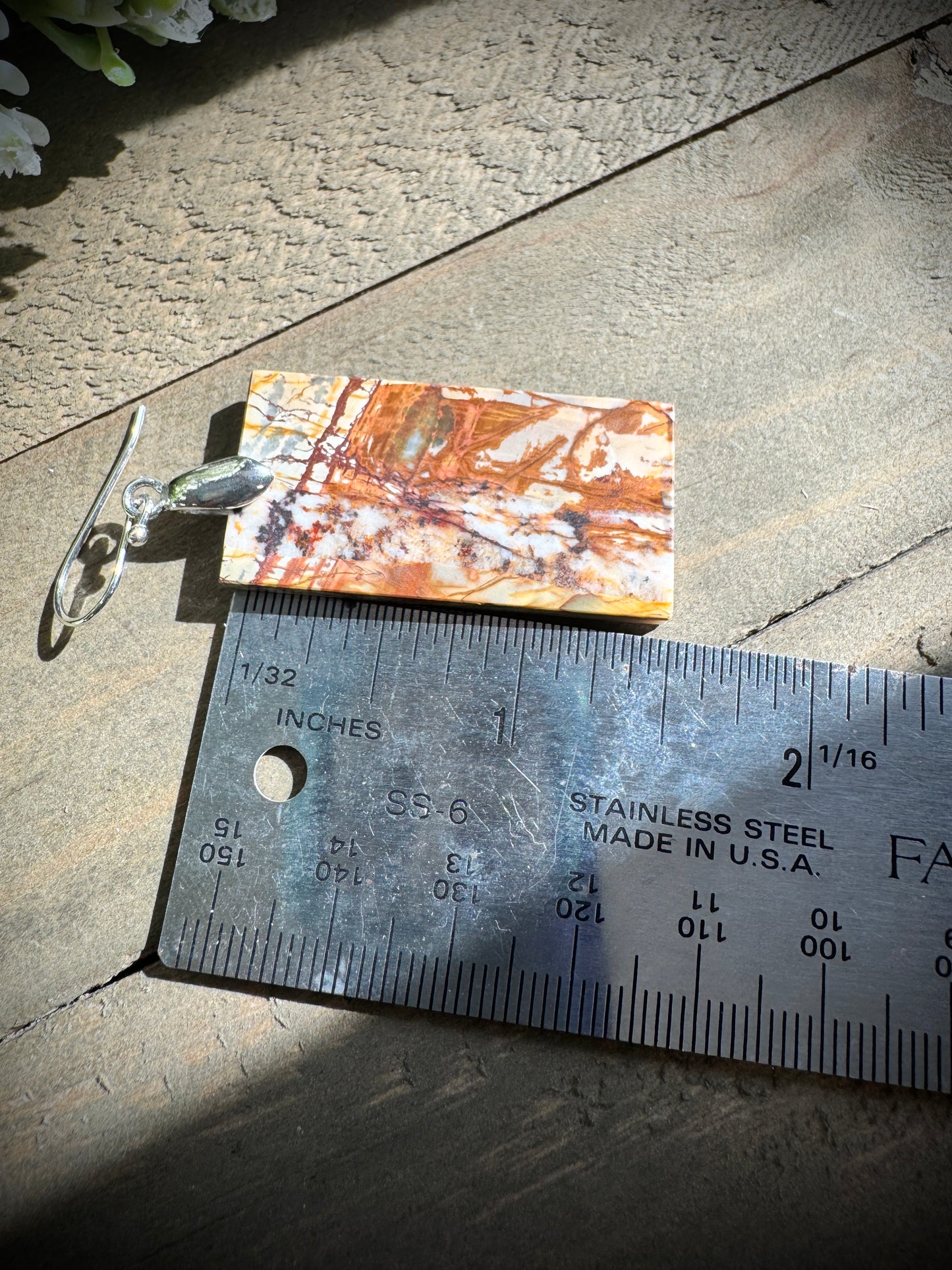 Red Creek Jasper Slab Earrings #2