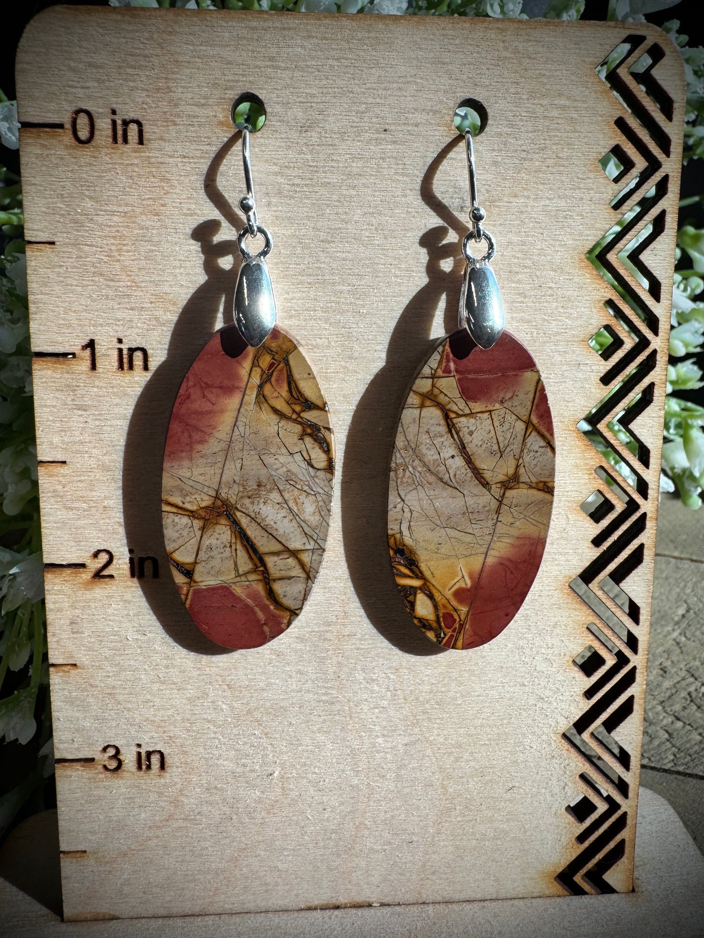 Red Creek Jasper Slab Earrings #3