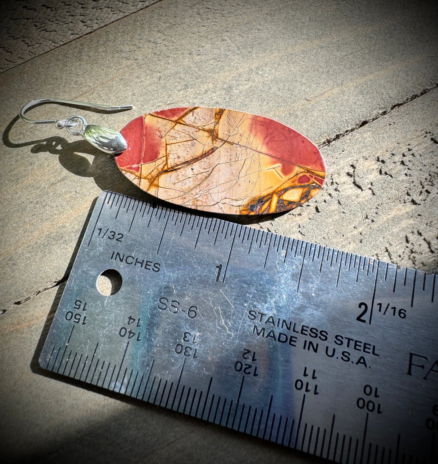 Red Creek Jasper Slab Earrings #3