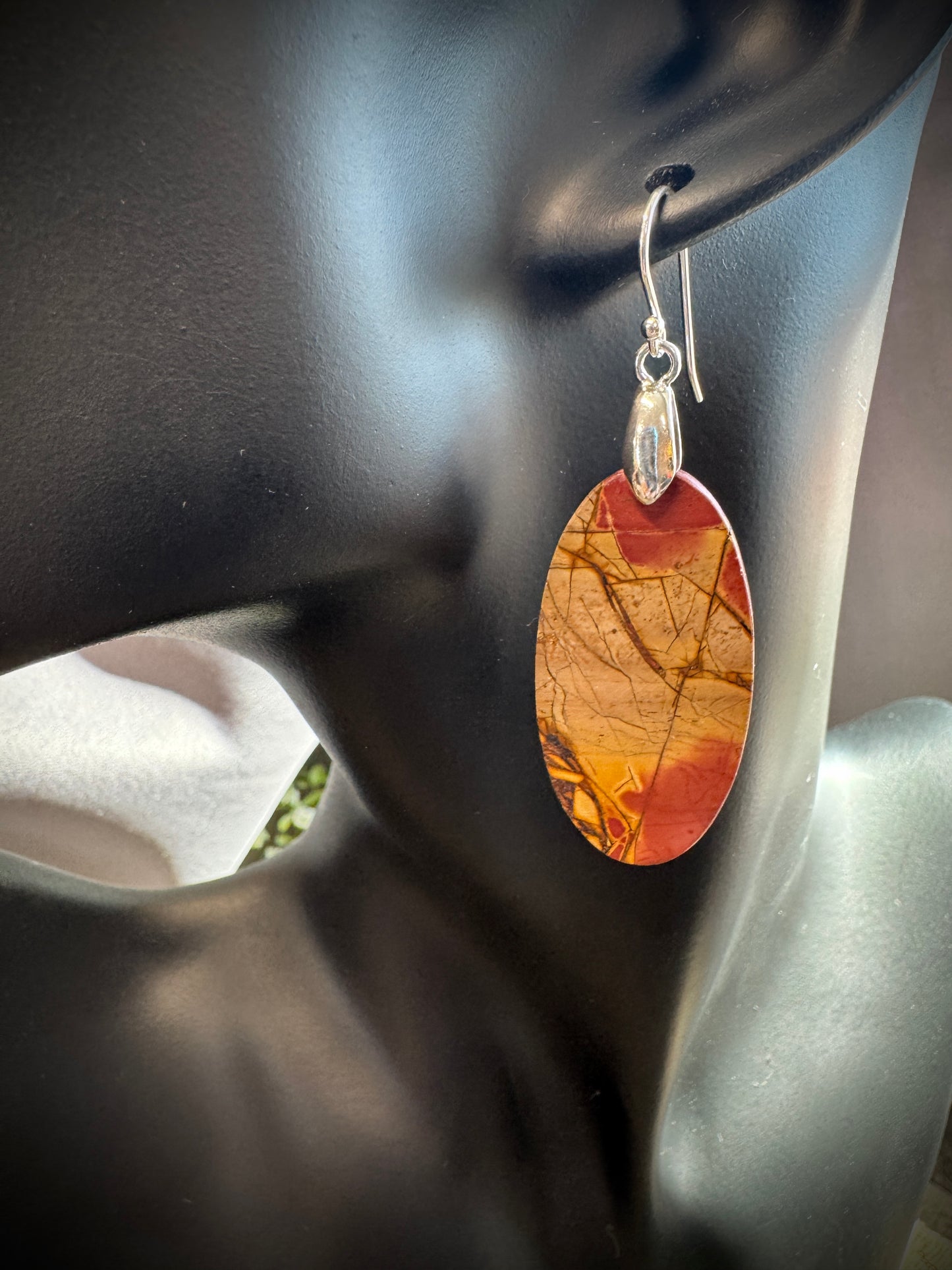 Red Creek Jasper Slab Earrings #3
