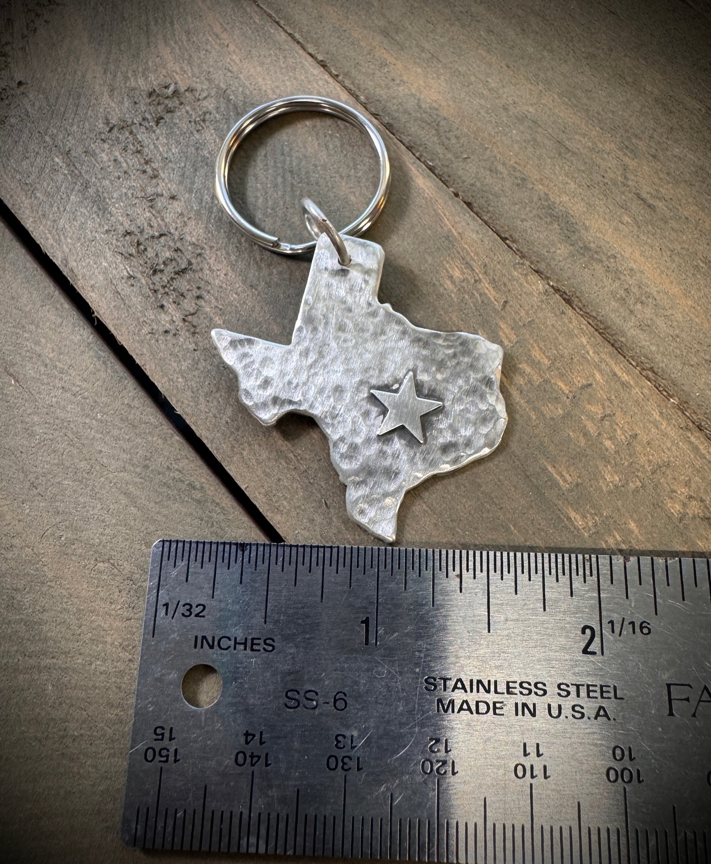 Texas Key Chain - Sterling Silver