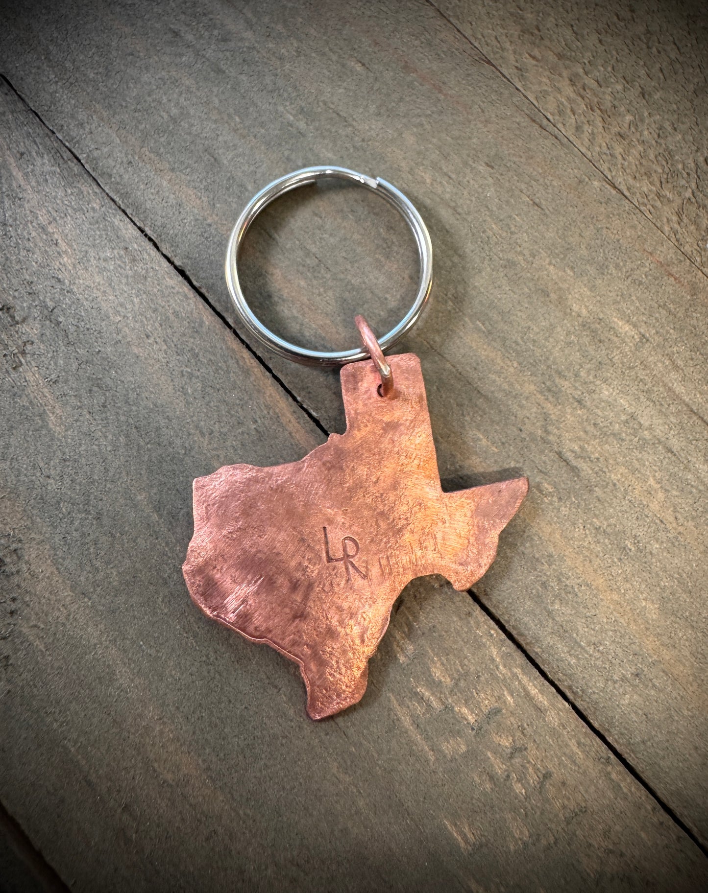 Texas Key Chain - Hammered Texture