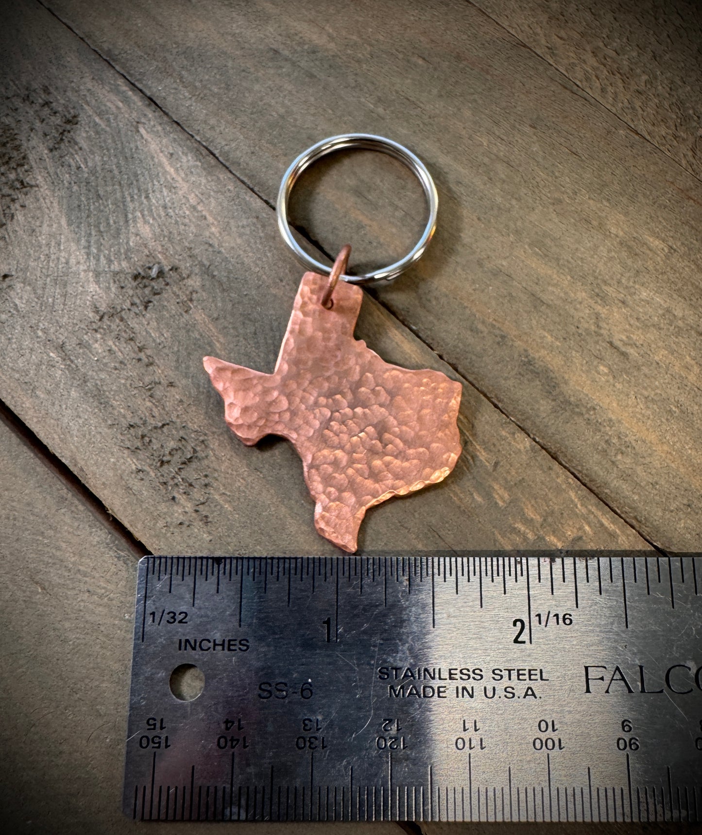 Texas Key Chain - Hammered Texture