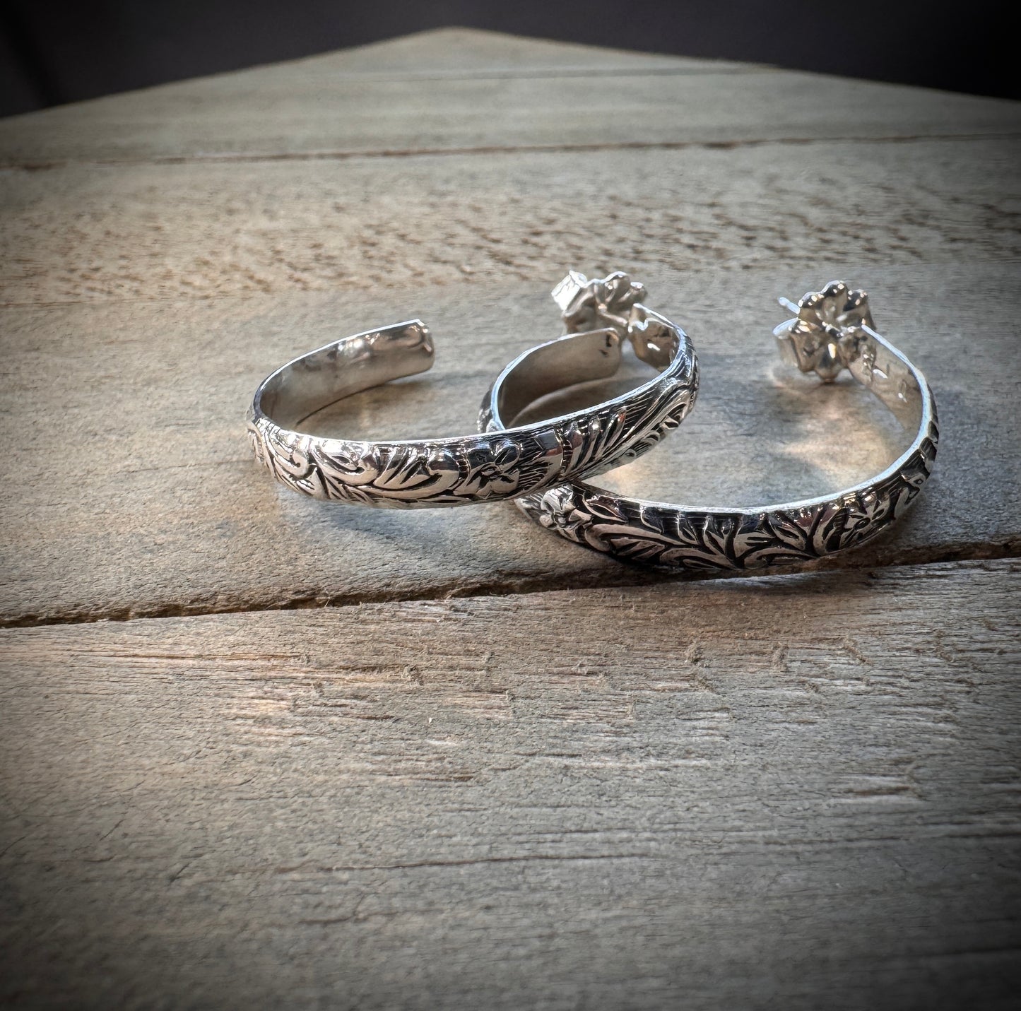Patterned Hoop Earrings