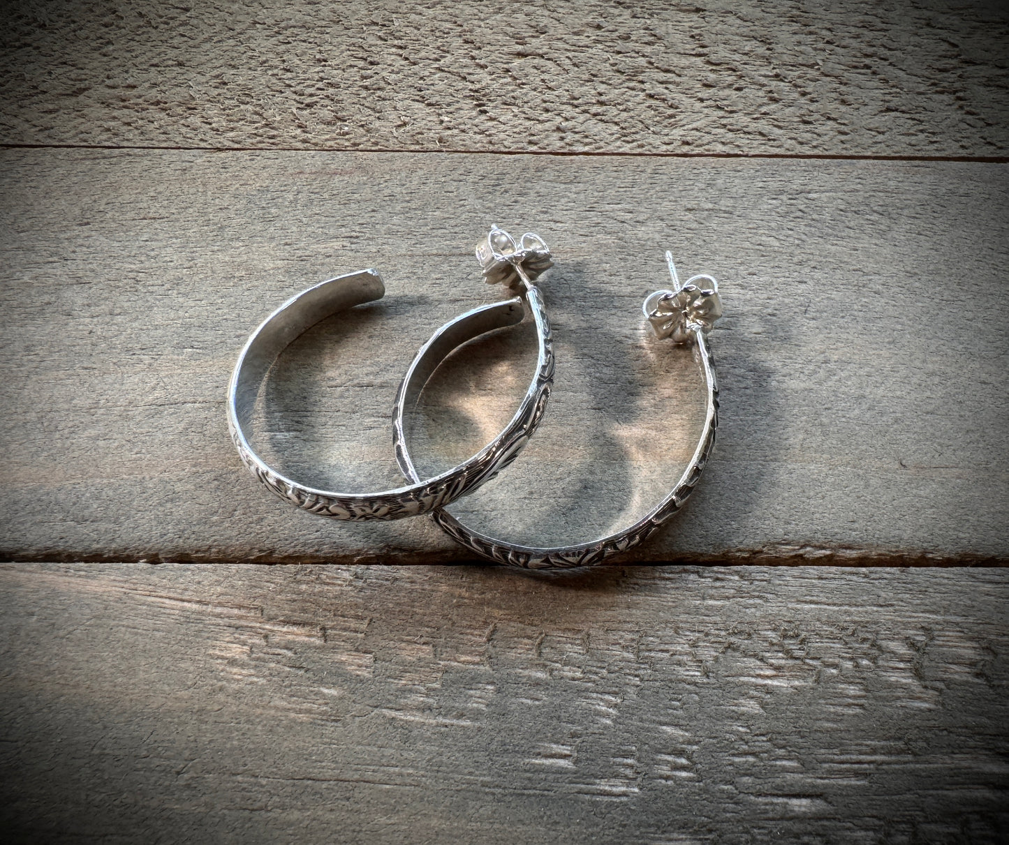 Patterned Hoop Earrings