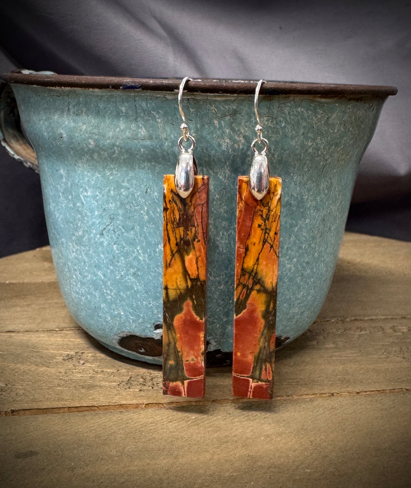 Red Creek Jasper Earrings #12