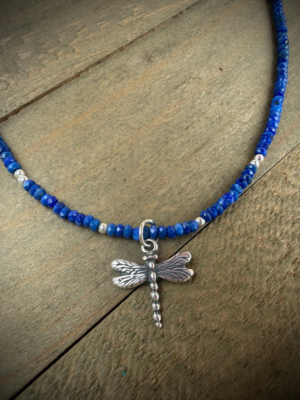 Lapis and Dragonfly Necklace