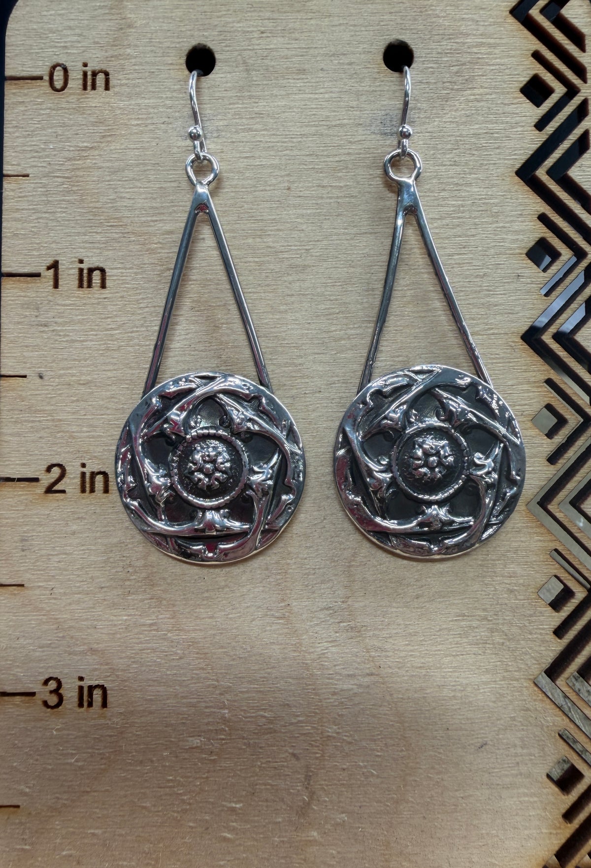French Button Floral Earrings