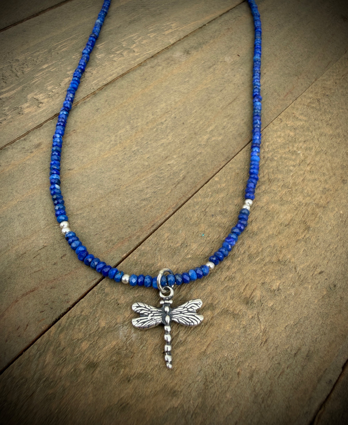 Lapis and Dragonfly Necklace