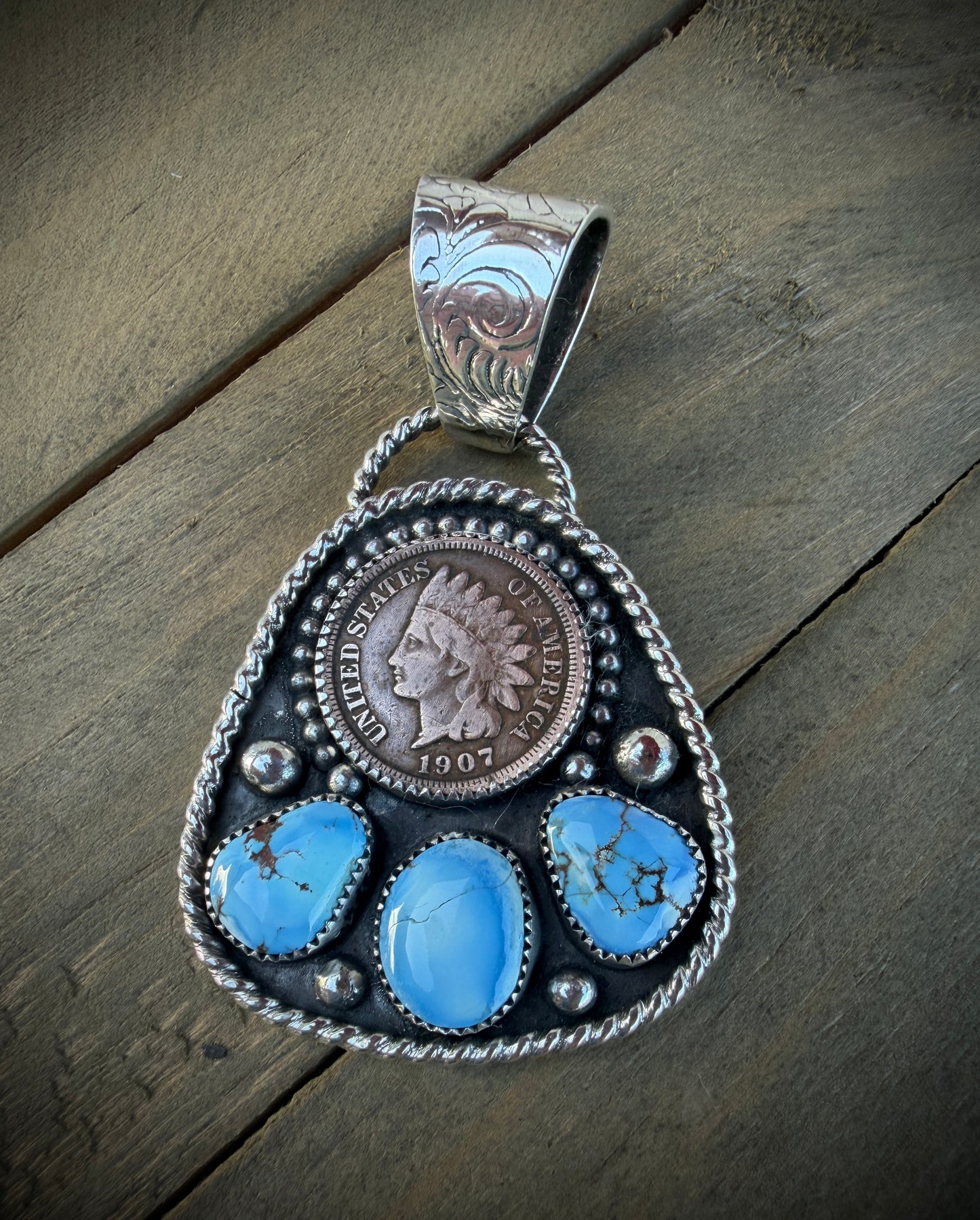 Golden Hills Turquoise Pendant