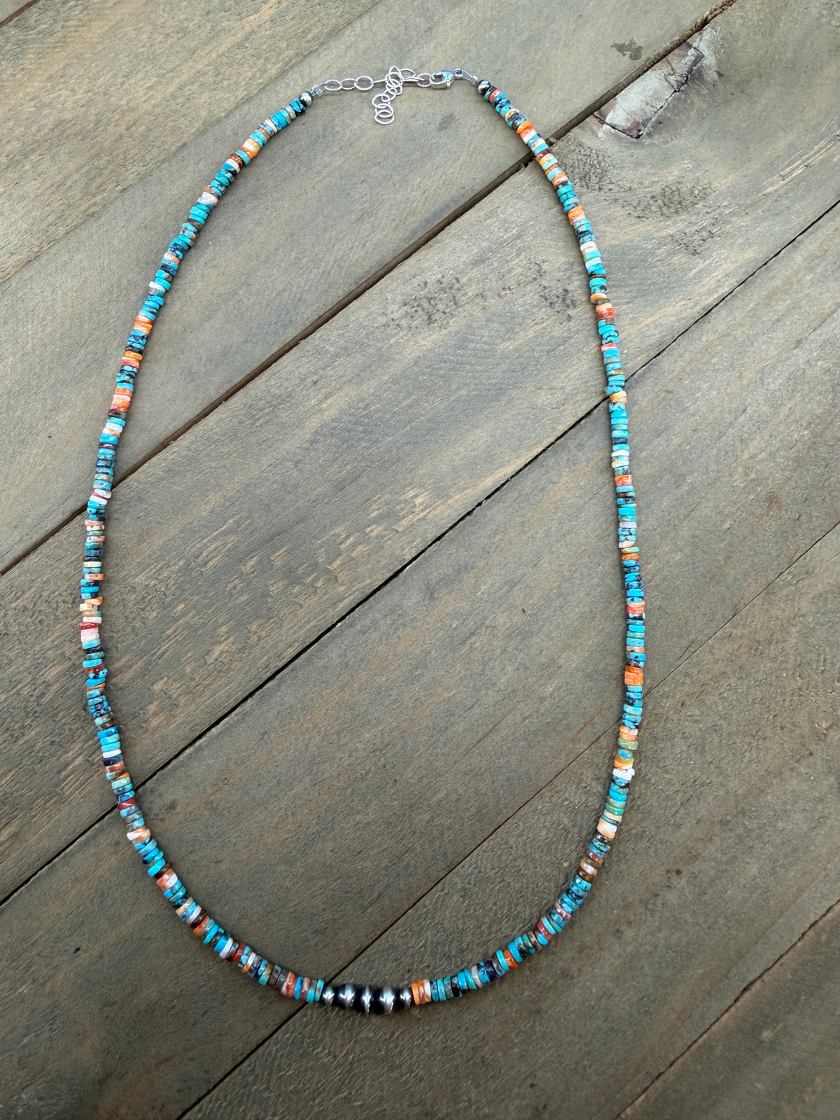 Turquoise and Spiny Oyster Necklace