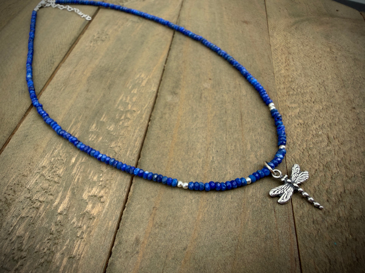 Lapis and Dragonfly Necklace