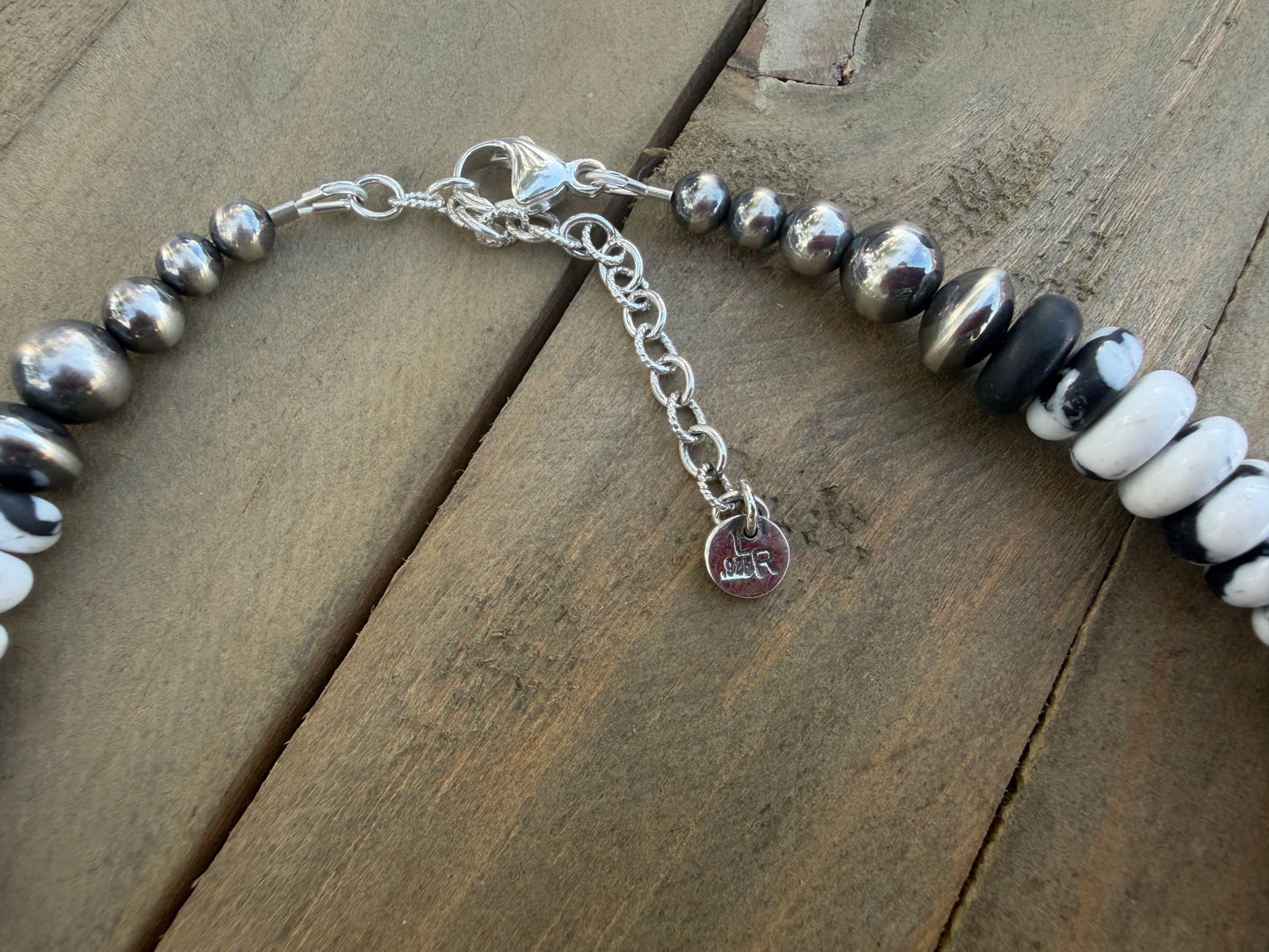 White Buffalo and Navajo Pearl Necklace