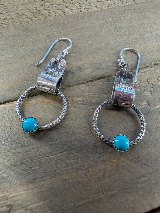 Turquoise Hoop Earrings