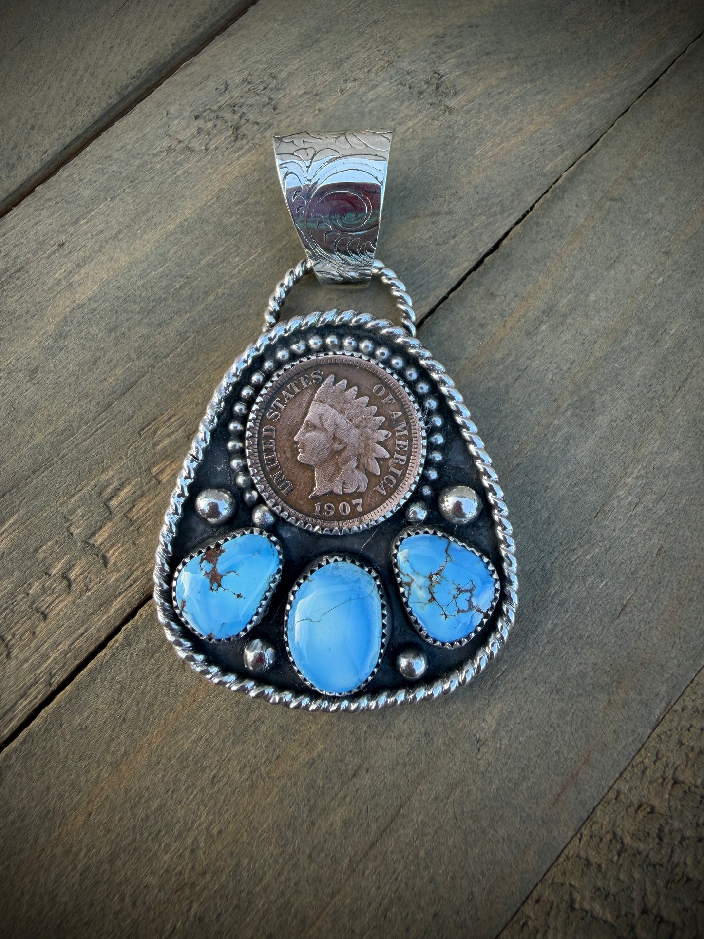 Golden Hills Turquoise Pendant