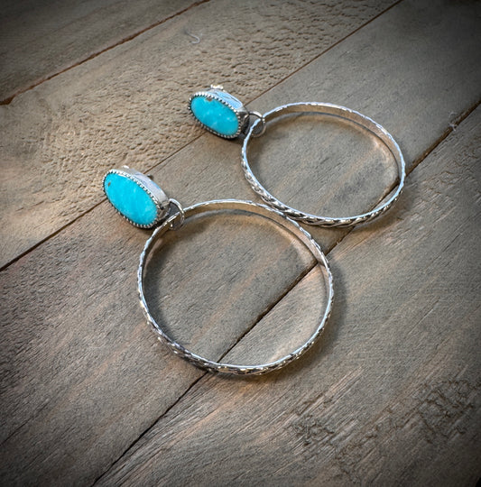 Turquoise Hoop Earrings
