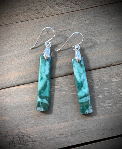 African Green Jade Earring #1