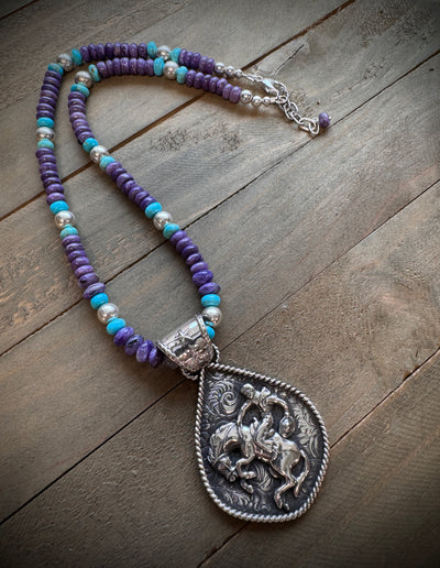 Bucking Bronc Necklace