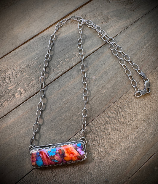 Mojave Turquoise - Bar Necklace #2